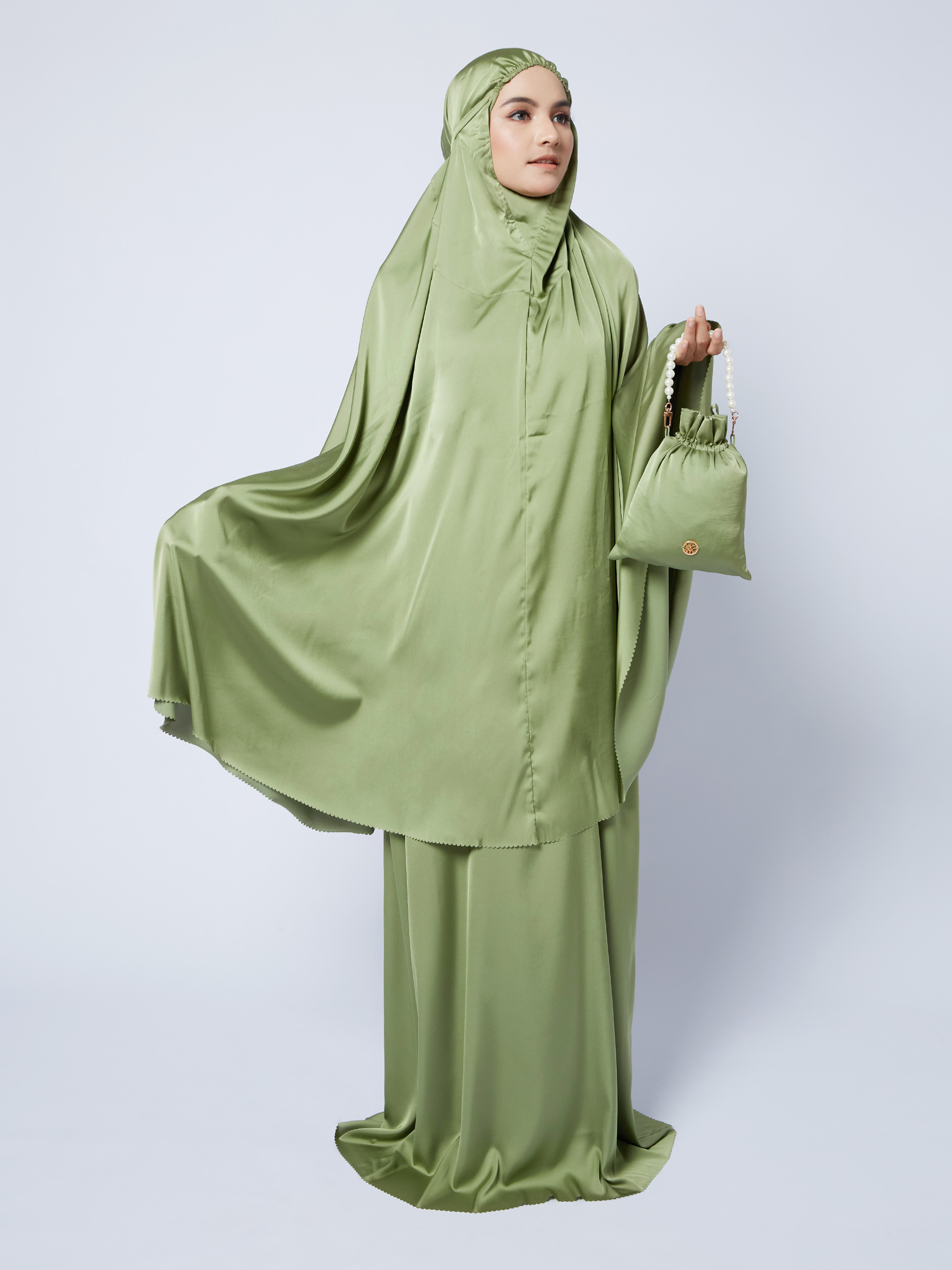 Id Robe Malika Prayer Robe Kale - Ivory White