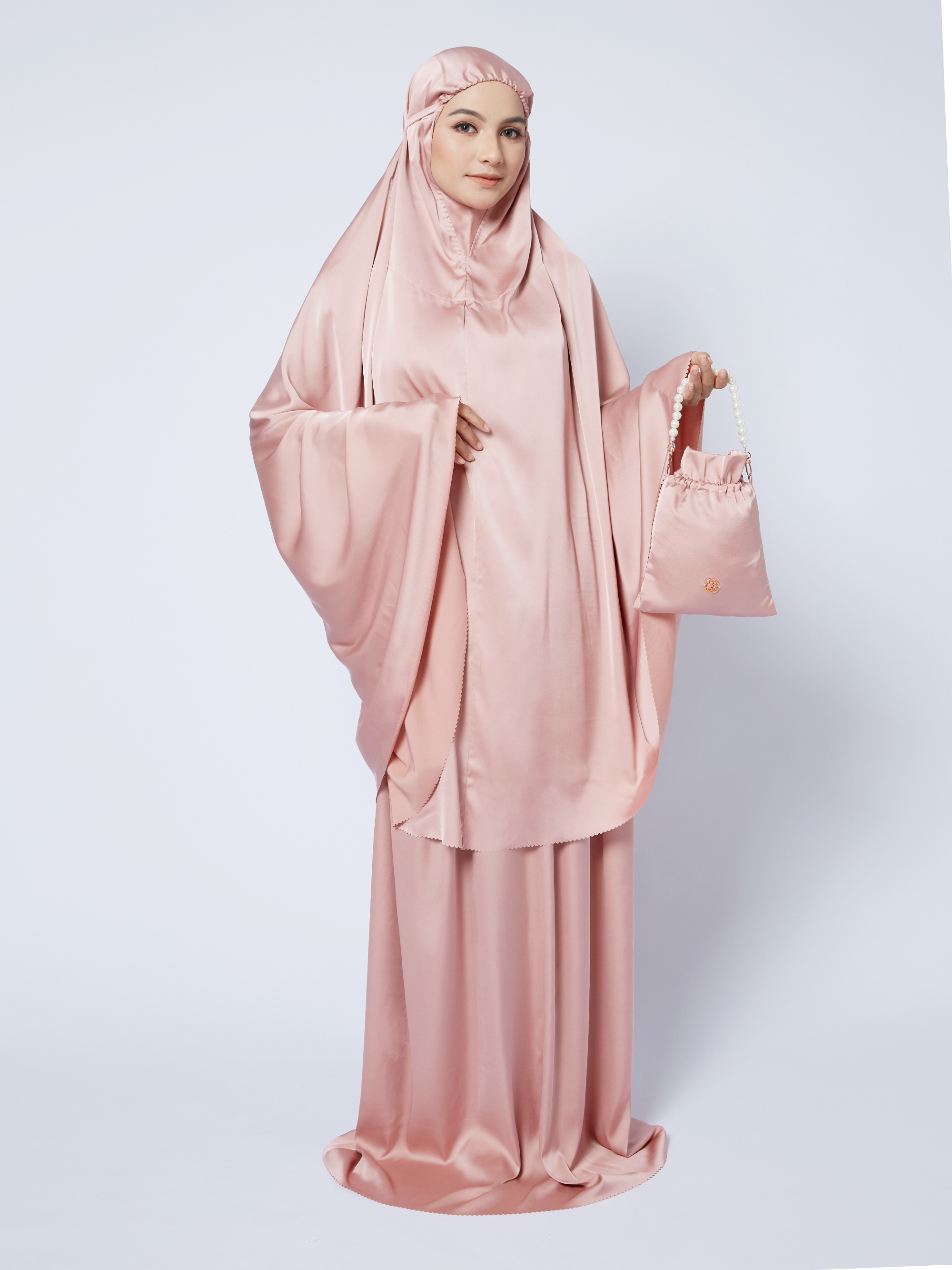 Id Robe Malika Prayer Robe Rose - Ivory White